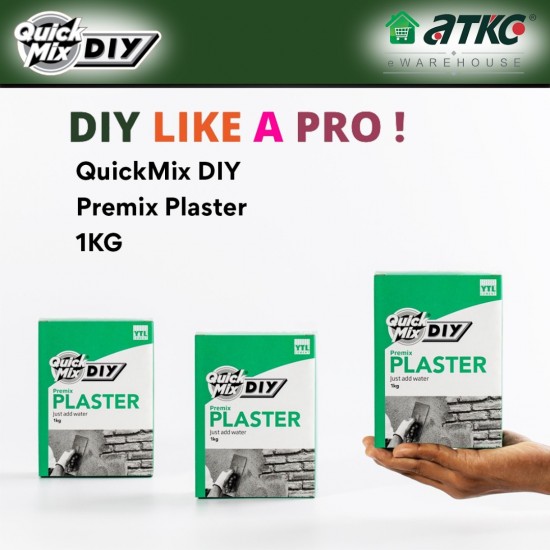 YTL QuickMix DIY Premix Plaster 1KG (Grey) YTL QuickMix DIY Premix Plaster 1KG (Grey)