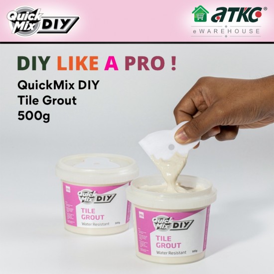 YTL QuickMix DIY Tile Grout 500G (White Grey) YTL QuickMix DIY Tile Grout 500G (White Grey)