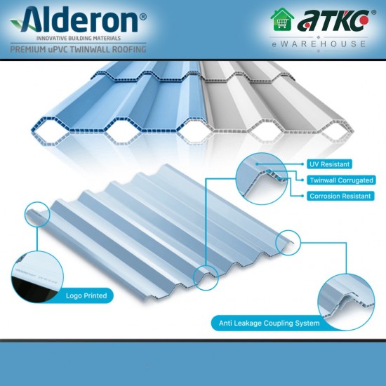 Alderon ID 860 Premium Vinyl Composite Twinwall Corrugated Roofing 10MM (T) x 860MM (W) x 11900MM (L) Alderon ID 860 Premium Vinyl Composite Twinwall Corrugated Roofing 10MM (T) x 860MM (W) x 11900MM (L)