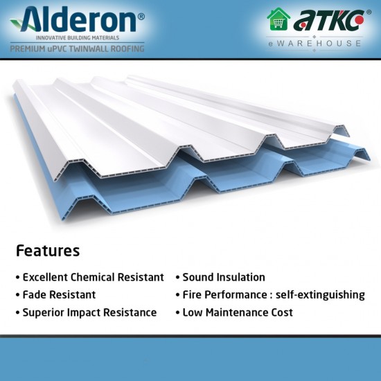 Alderon ID 860 Premium Vinyl Composite Twinwall Corrugated Roofing 10MM (T) x 860MM (W) x 11900MM (L) Alderon ID 860 Premium Vinyl Composite Twinwall Corrugated Roofing 10MM (T) x 860MM (W) x 11900MM (L)