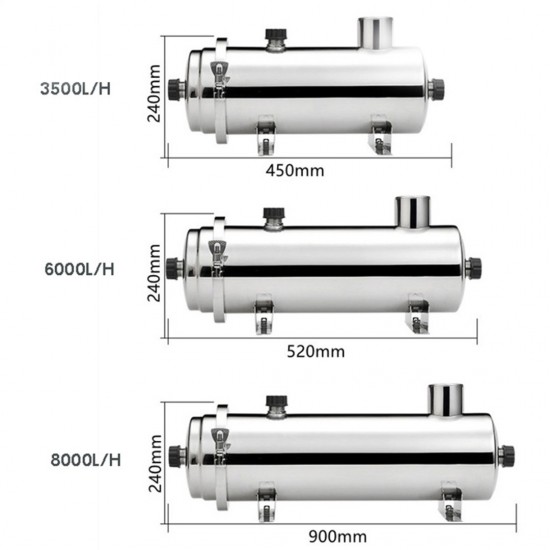 Home Store SUS304 Stainless Steel Whole House PVDF Ultrafiltration Membrane Drinking  Water Purifier Water Filter System 8000L