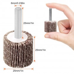 Home Store Flap Wheels With 1/4'' Shank Abrasive Grinding Tool 25MM x 25MM x 6MM - #80Grit (1PC) Home Store Flap Wheels With 1/4'' Shank Abrasive Grinding Tool 25MM x 25MM x 6MM - #80Grit (1PC)