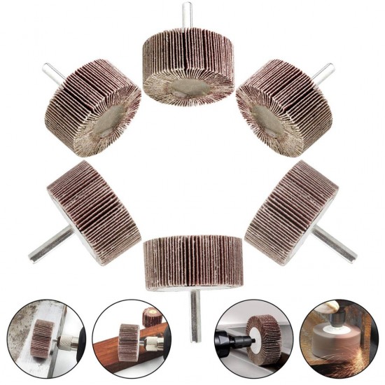 Home Store Flap Wheels With 1/4'' Shank Abrasive Grinding Tool 50MM x 25MM x 6MM - #80Grit (1PC) Home Store Flap Wheels With 1/4'' Shank Abrasive Grinding Tool 50MM x 25MM x 6MM - #80Grit (1PC)