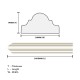 Home Store 8601 Polyurethane Foam Wainscoting Moulding White Colour 14MM (T) x 24MM (W) x 2400MM (L) Home Store 8601 Polyurethane Foam Wainscoting Moulding White Colour 14MM (T) x 24MM (W) x 2400MM (L)