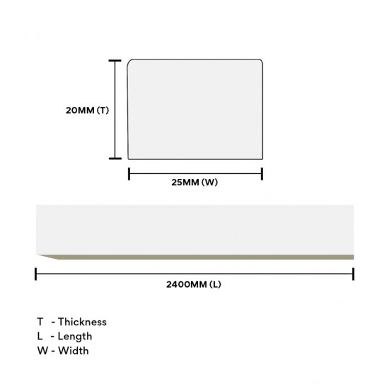 Home Store 8682-25 Polyurethane Foam Wainscoting Moulding White Colour 20MM (T) x 25MM (W) x 2400MM (L) Home Store 8682-25 Polyurethane Foam Wainscoting Moulding White Colour 20MM (T) x 25MM (W) x 2400MM (L)
