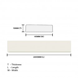 Home Store 8682 Polyurethane Foam Wainscoting Moulding White Colour 10MM (T) x 40MM (W) x 2400MM (L) Home Store 8682 Polyurethane Foam Wainscoting Moulding White Colour 10MM (T) x 40MM (W) x 2400MM (L)