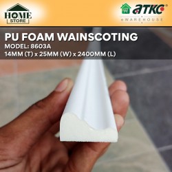 Home Store 8603A Polyurethane Foam Wainscoting Moulding White Colour 14MM (T) x 25MM (W) x 2400MM (L)