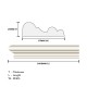 Home Store 8604 Polyurethane Foam Wainscoting Moulding White Colour 20MM (T) x 57MM (W) x 2400MM (L) Home Store 8604 Polyurethane Foam Wainscoting Moulding White Colour 20MM (T) x 57MM (W) x 2400MM (L)