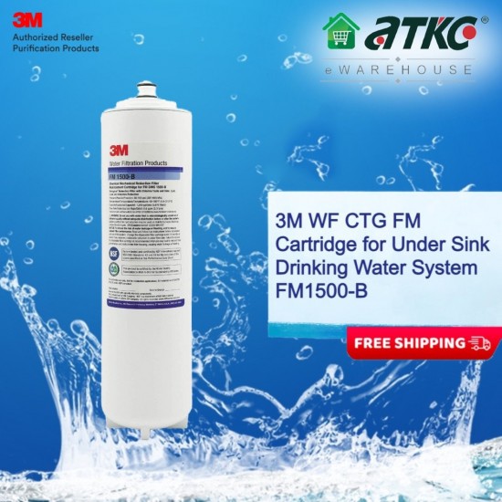 3M Water Filter | 3M WF CTG FM Cartridge for Under Sink Drinking Water System FM1500-B