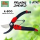 Tiger K-800 Bend Blade Pruning Shears 8'' | Gunting Pokok | Flower Cutter
