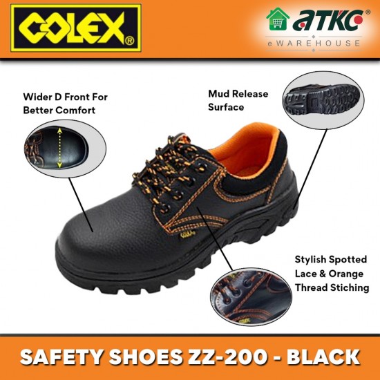 Colex ZZ-200 Safety Shoes Low Cut Rubber Shoes Steel Toe