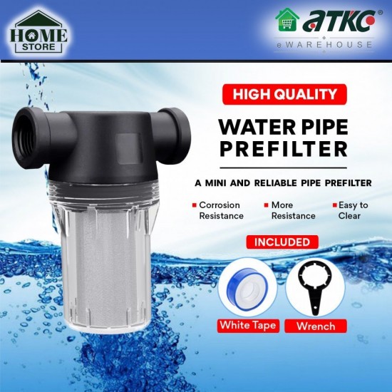 Home Store Water Pipe Prefilter Water Pre-Filter Purifier 1/2", 3/4'', 1"