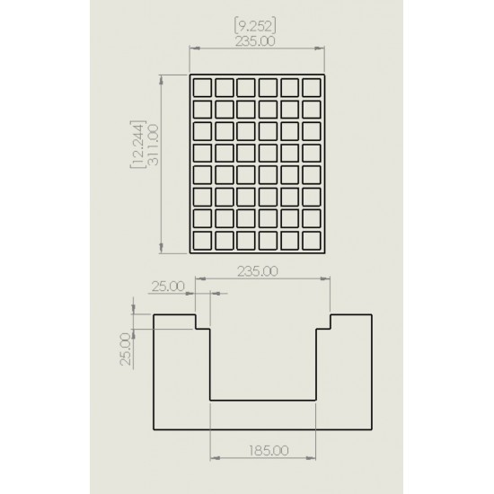 MG Heavy Duty Molded FRP Grating Standard For Drainage With Recess 9'' x 12''