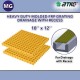 MG Heavy Duty Molded FRP Grating Standard For Drainage With Recess 10'' x 12'' 