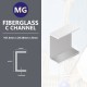 MG Fiberglass C Channel 101.6MM x 28.58MM x 6MM
