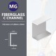 MG Fiberglass C Channel 152.4MM x 41.28MM x 6MM