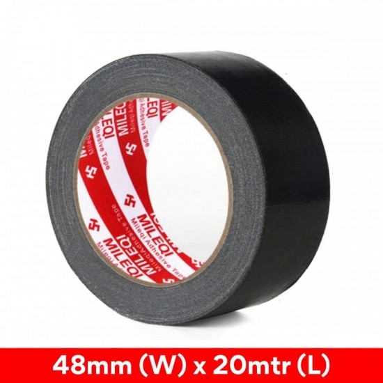 Mileqi Single Sided Cloth Duct Tape Film 48MM/76MM (W) x 20M (L) - Black/ Silver/ Red/ White/ Yellow Mileqi Single Sided Cloth Duct Tape Film 48MM/76MM (W) x 20M (L) - Black/ Silver/ Red/ White/ Yellow