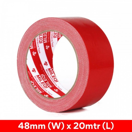 Mileqi Single Sided Cloth Duct Tape Film 48MM/76MM (W) x 20M (L) - Black/ Silver/ Red/ White/ Yellow Mileqi Single Sided Cloth Duct Tape Film 48MM/76MM (W) x 20M (L) - Black/ Silver/ Red/ White/ Yellow