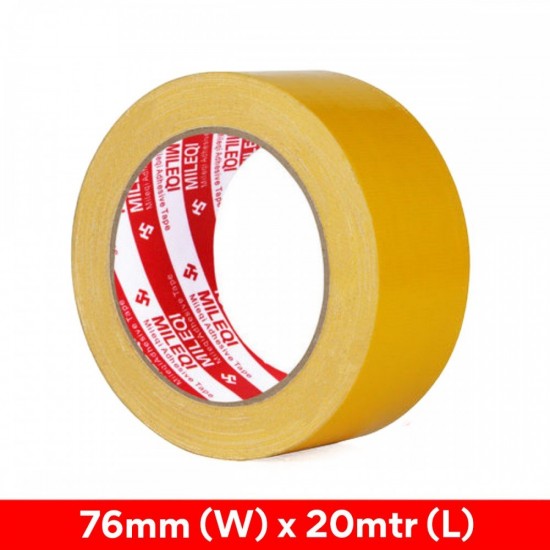 Mileqi Single Sided Cloth Duct Tape Film 48MM/76MM (W) x 20M (L) - Black/ Silver/ Red/ White/ Yellow Mileqi Single Sided Cloth Duct Tape Film 48MM/76MM (W) x 20M (L) - Black/ Silver/ Red/ White/ Yellow