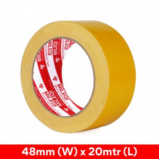 Mileqi Single Sided Cloth Duct Tape Film 48MM/76MM (W) x 20M (L) - Black/ Silver/ Red/ White/ Yellow Mileqi Single Sided Cloth Duct Tape Film 48MM/76MM (W) x 20M (L) - Black/ Silver/ Red/ White/ Yellow