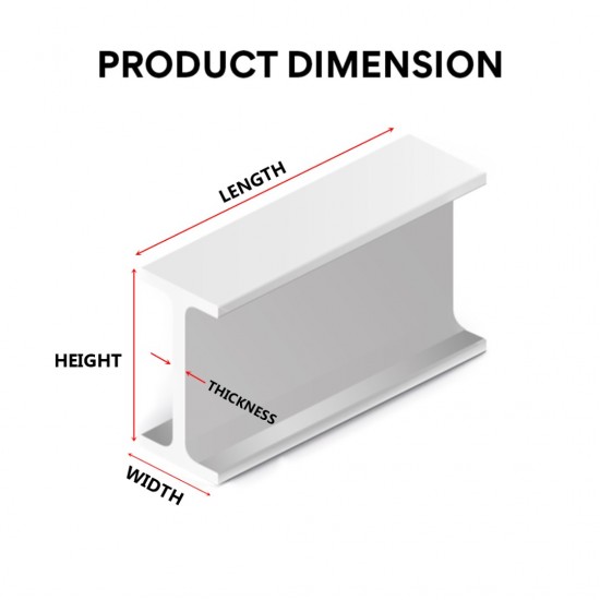 MG Fiberglass I-Beam 152.4MM x 76.2MM x 6MM