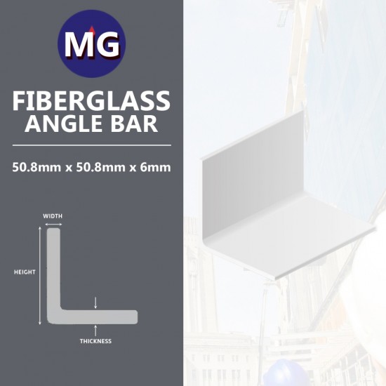 MG Fiberglass Angle Bar 50.8MM x 50.8MM x 6MM