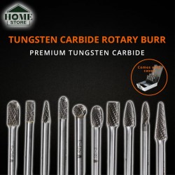 Home Store Premium Tungsten Carbide Rotary Burr Set 10PCS/Box