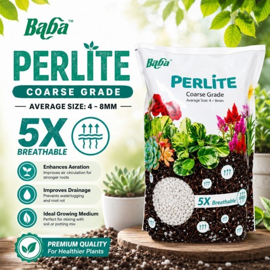 Baba Perlite Coarse Grade 5X Breathable 3L Baba Perlite Coarse Grade 5X Breathable 3L