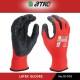 ATKC® MaxGlove 10-100 Red Black Latex Crinkle Palm Coated Gloves - M / L / XL ATKC® MaxGlove 10-100 Red Black Latex Crinkle Palm Coated Gloves - M / L / XL