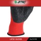 ATKC® MaxGlove 10-100 Red Black Latex Crinkle Palm Coated Gloves - M / L / XL ATKC® MaxGlove 10-100 Red Black Latex Crinkle Palm Coated Gloves - M / L / XL