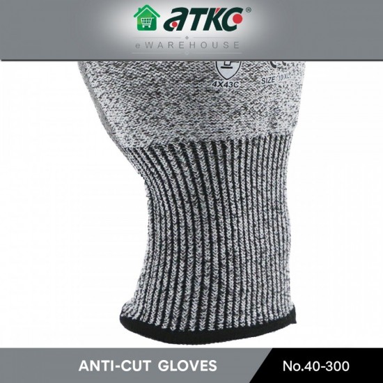 ATKC® MaxGlove 40-300 Cut Resistant with PU Coated Safety Gloves Sarung Tangan Anti Pisau Size M / L / XL