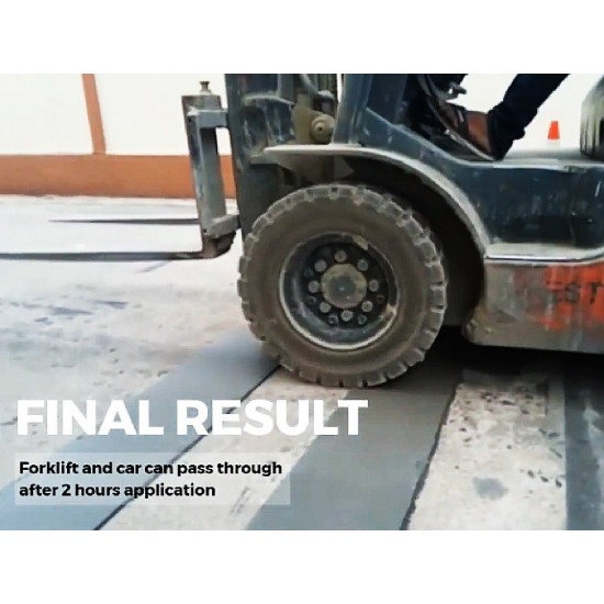 Denka Estopatch RSR Polymer Modified Fast Setting Patching Material For Pavement Repair (Part A: 5KG Powder + Part B: 1KG Liquid) 6KG