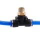 Home Store PB6-03 Pneumatic Tee Male Threaded Fitting 6.0MM x 3/8'' (Plastic) Home Store PB6-03 Pneumatic Tee Male Threaded Fitting 6.0MM x 3/8'' (Plastic)
