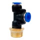 Home Store PD6-04 Pneumatic Connector Male Threaded Fitting 6.0MM x 1/2'' (Plastic)