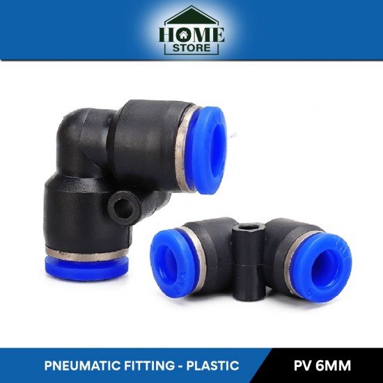 Home Store PV6 Pneumatic Elbow Union Fitting 6.0MM (Plastic)