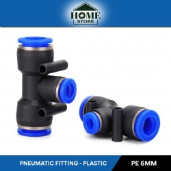 Home Store PE6 Pneumatic Tee Shape Fitting 6.0MM (Plastic)