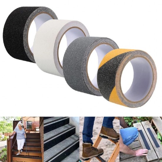 Mileqi Single Sided Anti-Slip Tape 50MM (W) x 5M (L) Black/Grey/Yellow Black Mileqi Single Sided Anti-Slip Tape 50MM (W) x 5M (L) Black/Grey/Yellow Black