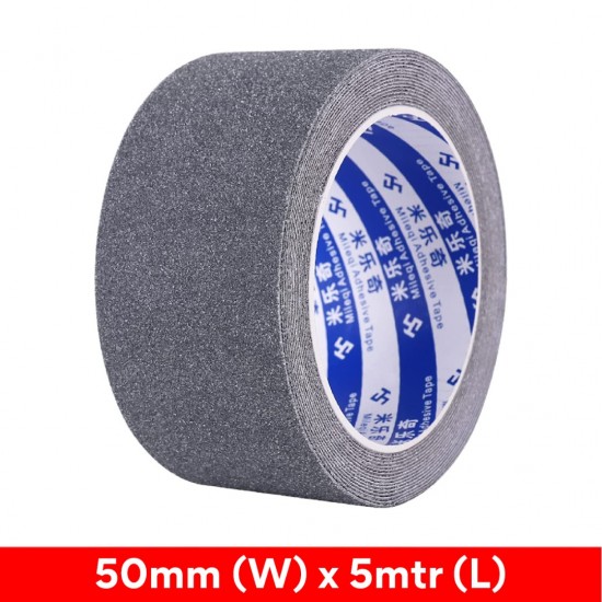 Mileqi Single Sided Anti-Slip Tape 50MM (W) x 5M (L) Black/Grey/Yellow Black Mileqi Single Sided Anti-Slip Tape 50MM (W) x 5M (L) Black/Grey/Yellow Black