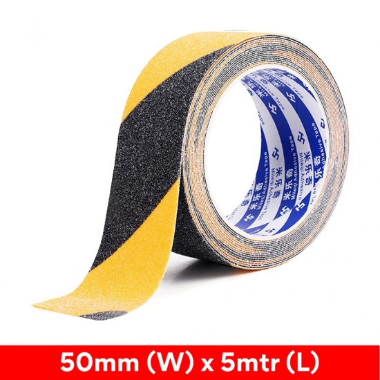 Mileqi Single Sided Anti-Slip Tape 50MM (W) x 5M (L) Black/Grey/Yellow Black Mileqi Single Sided Anti-Slip Tape 50MM (W) x 5M (L) Black/Grey/Yellow Black