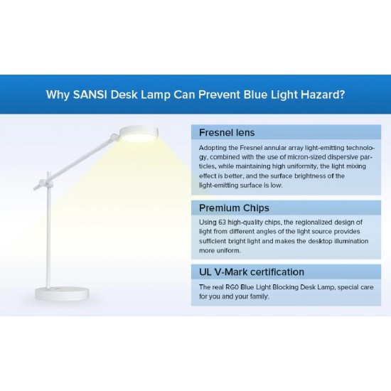 SANSI 10W LED Desk Lamp Touch Control With 4 Colour Temperature & 6 Brightness Levels SANSI 10W LED Desk Lamp Touch Control With 4 Colour Temperature & 6 Brightness Levels