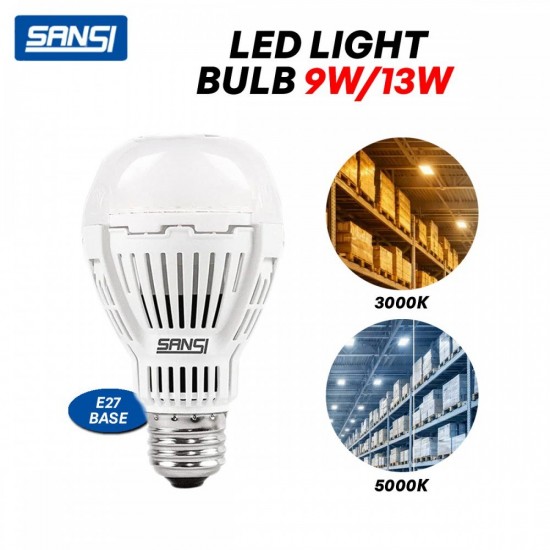 SANSI 9W/13W LED Light Bulb E27 1600 Lumens For Living Room, Kitchen, Bathroom, Garage, Warehouse, Basement 3000K/5000K SANSI 9W/13W LED Light Bulb E27 1600 Lumens For Living Room, Kitchen, Bathroom, Garage, Warehouse, Basement 3000K/5000K