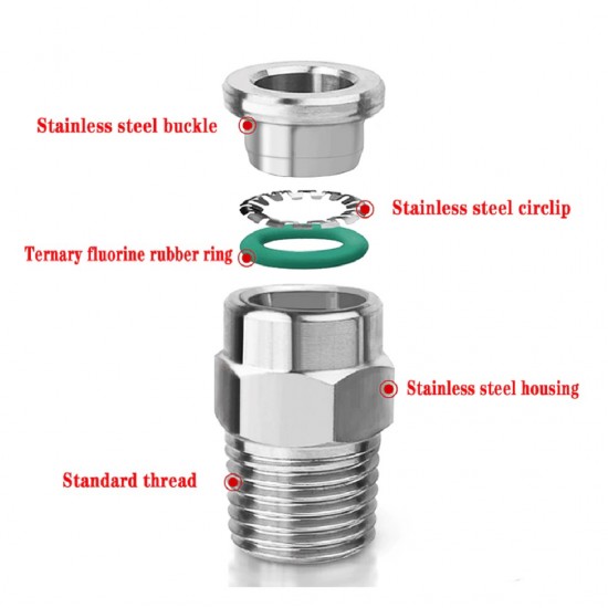 Home Store PC10-03 Pneumatic Male Threaded Fitting 10.0MM x 3/8'' (SUS304 Stainless Steel)