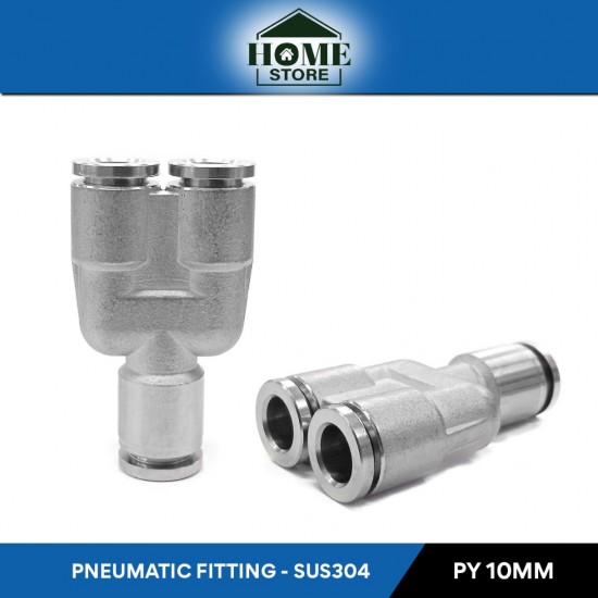 Home Store PY10 Pneumatic Y Shape Fitting 10.0MM (Stainless Steel)