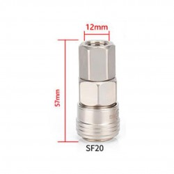 Home Store SF20 Pneumatic Female Threaded + Female Coupler Connector Fitting 1/4'' Home Store SF20 Pneumatic Female Threaded + Female Coupler Connector Fitting 1/4''