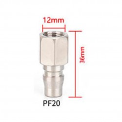 Home Store PF20 Pneumatic Male Coupler + Female Threaded Connector Fitting 1/4'' Home Store PF20 Pneumatic Male Coupler + Female Threaded Connector Fitting 1/4''