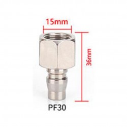 Home Store PF30 Pneumatic Male Coupler + Female Threaded Connector Fitting 3/8" Home Store PF30 Pneumatic Male Coupler + Female Threaded Connector Fitting 3/8"