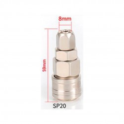 Home Store SP20 Pneumatic Female Coupler + Hose Connector Fitting 1/4'' Home Store SP20 Pneumatic Female Coupler + Hose Connector Fitting 1/4''