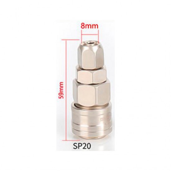 Home Store SP20 Pneumatic Female Coupler + Hose Connector Fitting 1/4'' Home Store SP20 Pneumatic Female Coupler + Hose Connector Fitting 1/4''
