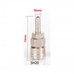 Home Store SH20 Pneumatic Female Coupler + Single Barb Tail Connector Fitting 1/4'' Home Store SH20 Pneumatic Female Coupler + Single Barb Tail Connector Fitting 1/4''