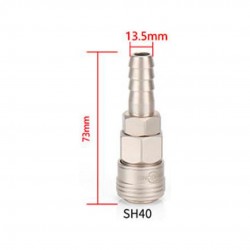 Home Store SH40 Pneumatic Female Coupler + Single Barb Tail Connector Fitting 1/2'' Home Store SH40 Pneumatic Female Coupler + Single Barb Tail Connector Fitting 1/2''